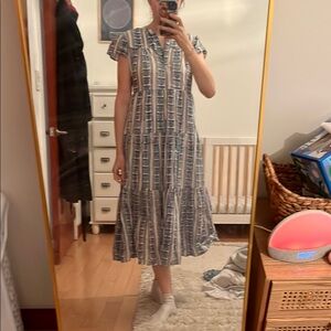 Striped Blue and White Women's Dress